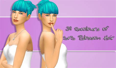 Sims 4 Hairs ~ Simsworkshop Leahlilith Sblossom Hair Retextured By