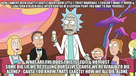 Rick Sanchez On Marriage Funny Stuff Rick Morty