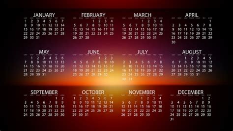 Free 15 Monthly Calendars In Psd Vector Eps Excel