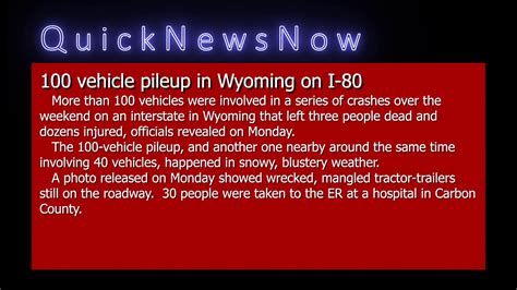 100 Vehicle Pile Up In Wyoming 30320 Youtube