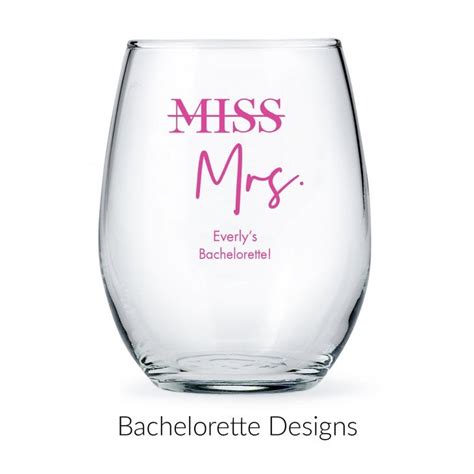 Personalized Stemless Wine Glass Wedding Favor 15oz Anniversary