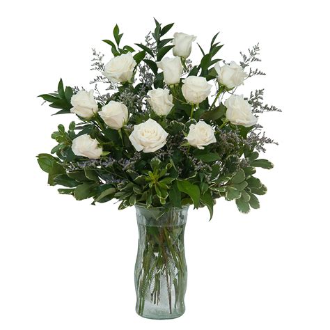 White Rose Bouquet In Bethel Ct Alices Flower Shop