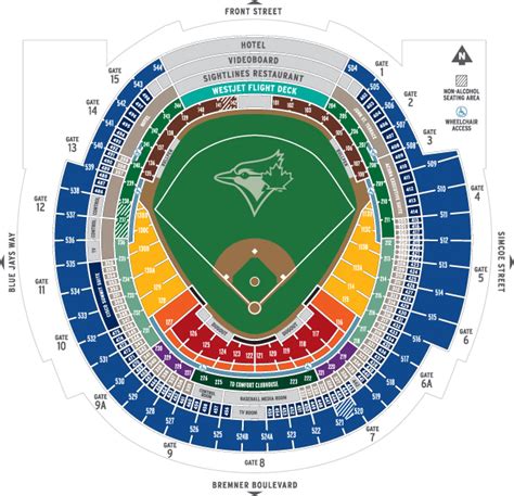 Season Tickets Seating Map Toronto Blue Jays