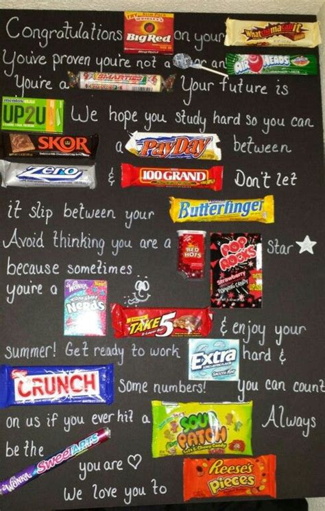 Do college board store gift cards expire? Candy bar graduation poster I made for Braden | Graduation diy, Graduation party high, Diy ...