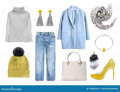 Womens Clothes Set Isolated Stock Image Image Of Clothes Blue