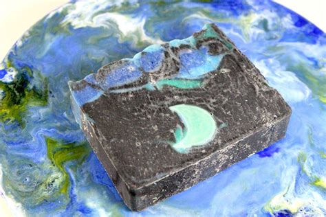 Blue Moon Charcoal Soap Handmade Soap Vegan Cold Process Etsy