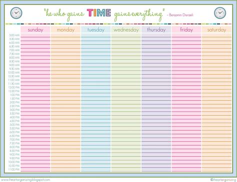 Online Planner Template Planner Template Free