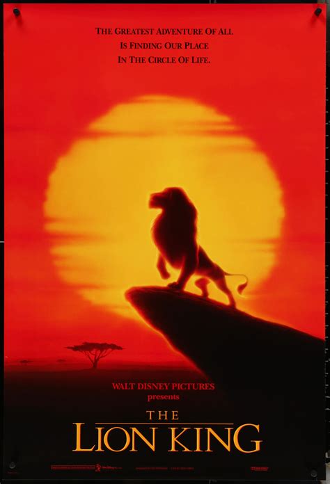 The Lion King Movie Poster 1994 1 Sheet 27x41