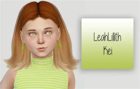 Simiracle Leahlillith`s Kei Hair Retextured For Girls Sims 4 Hairs