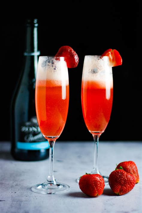 Easy Strawberry Bellini With Prosecco The Littlest Crumb Recipe Strawberry Bellini Recipe