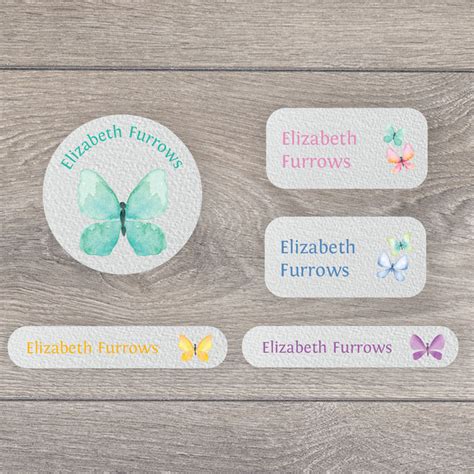 Butterfly Iron On Name Labels Iron On Name Labels Stickerscape Uk