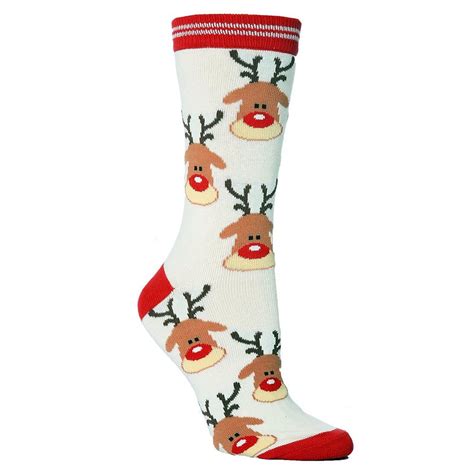 Ladies Womens Christmas Socks Festive Feet Santa Reindeer Snow Novelty