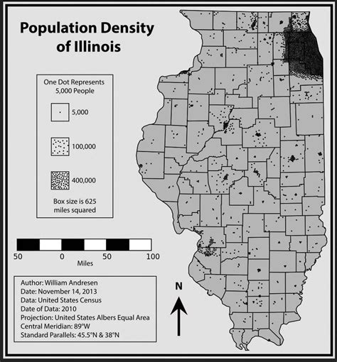 Population Density Map Of Illinois