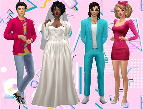 Decades Lookbook The 1980s Sims 4 Decades Challenge Sims 4 80s