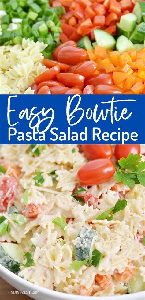 Cold Bowtie Pasta Salad Recipe Cold Pasta Salad Recipes Easy Pasta