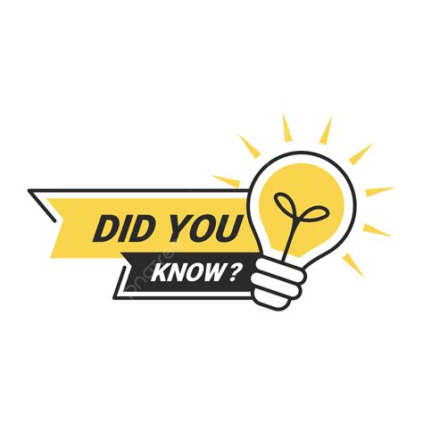 Did You Know Label Vector Illustration Did You Know Fact Label Png