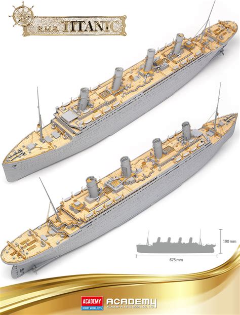Academy Rms Titanic Premium Edition 1400 Plastic Model Boat Kit