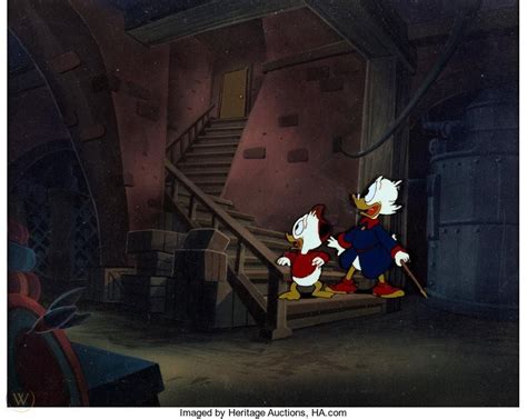 Ducktales Scrooge And Huey Production Cel With Master Production
