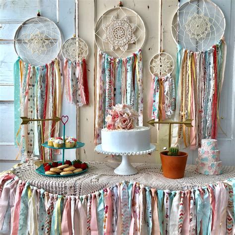 Party Decorations By Quiltedcupcake On Etsy Boho Birthday Party Boho
