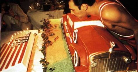 Freddie Mercury Blowing Out The Candles On His 38th Birthday Cake