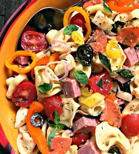 Italian Pasta Salad With Tortellini And Homemade Dressing ~ A Gouda
