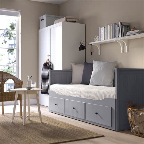 Hemnes Grey Day Bed With 3 Drawers Ikea