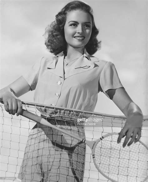 News Photo American Actress Donna Reed Playing Badminton Classic