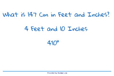 What Is 147 Cm In Feet And Inches