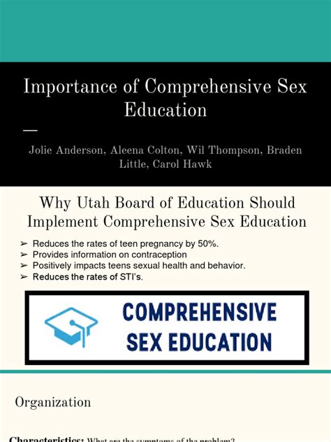 Importance Of Comprehensive Sex Education Powerpoint Sex Education Mammalian Sexuality