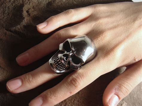 skull ring 316l stainless steel mens ring oversized by shopsparrow 32 99 skull ring mens