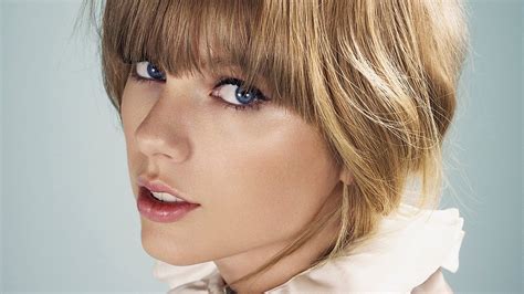 Blonde Blue Eyes Close Up Face Singer Taylor Swift Woman Wallpaper Resolution 1920x1080 Id