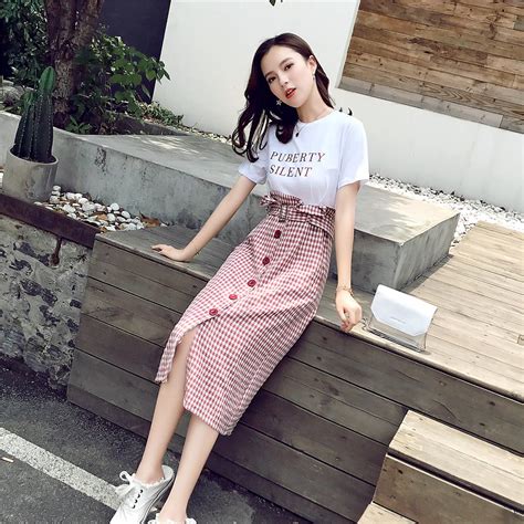 Korean Style Fashion Cute Girls Summer Wear Fake Two Piece Clothes