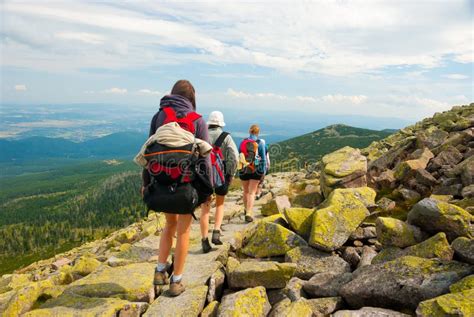 People Hiking Stock Image Image Of Female Healthy Hikers 16740687