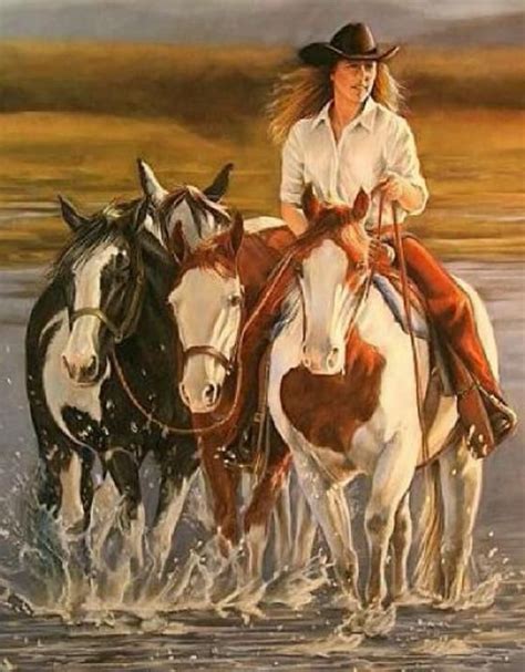 Twitter Cowgirl Art Cowboy Art Western Paintings