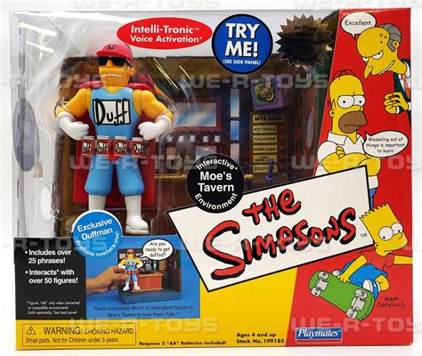 The Simpsons Moes Tavern Playset With Duffman Exclusive Figure Playmates 2002 We R Toys