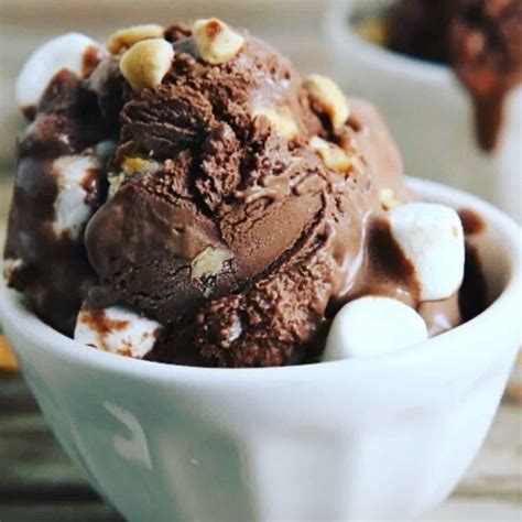 Rocky road is a chocolate flavoured ice cream. Homemade Rocky Road Ice Cream » Recipefairy.com