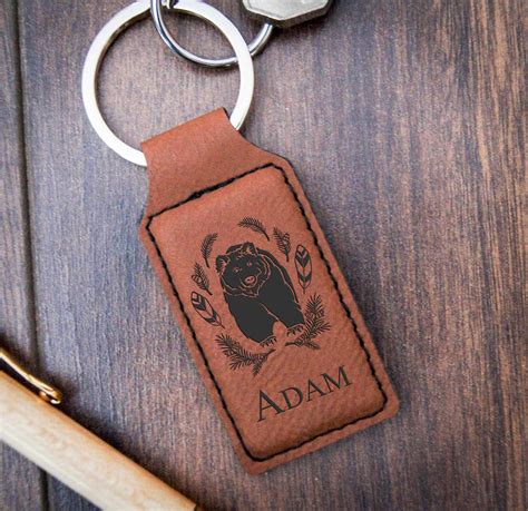 Personalized Key Chains Engrave Key Chains Leatherette Key Etsy Canada