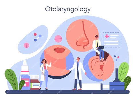 Premium Vector Otorhinolaryngologist Concept Idea Of Ent Doctor