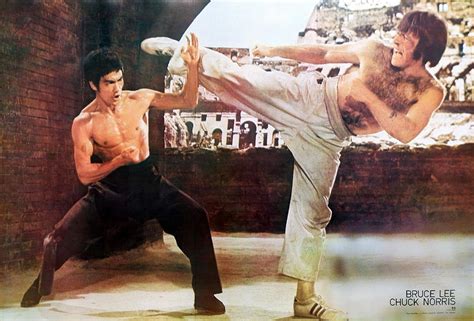Bruce Lee Vs Chuck Norris Kung Fu Master Of Martial Arts Wall Decoration Poster Size 31 X21