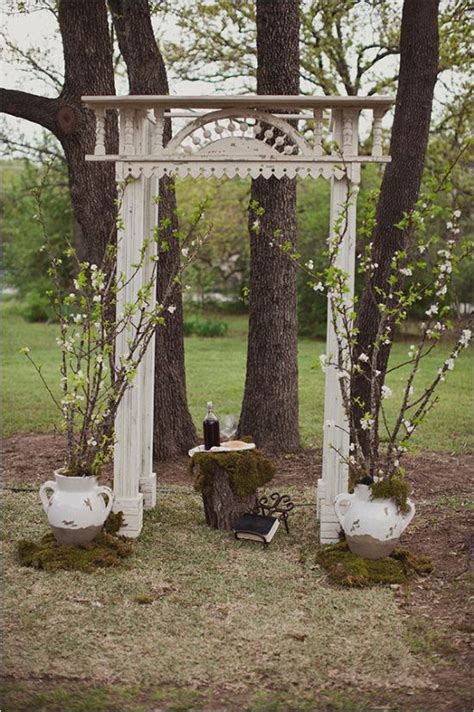 Vintage Wedding Arch Backdrop Deer Pearl Flowers