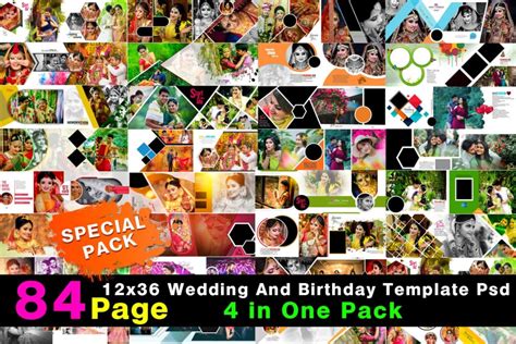 Pack9wedding And Pre Wedding Album Design 12×36 2021 3 In 1 Pack1000
