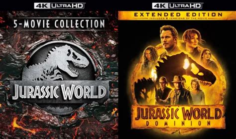Jurassic Park Jurassic World Complete 6 Movie Collection 4k Uhd