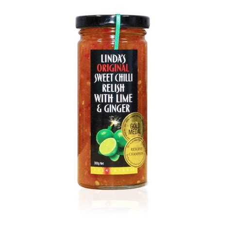 Lindas Sweet Chilli Relish With Lime And Ginger Lindas Sweet Chilli