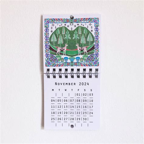 2024 Mini Wall Calendar By Prism Of Starlings