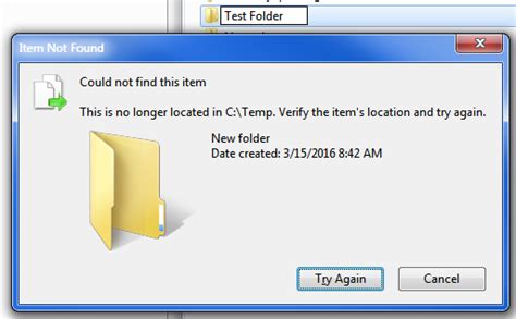 Windows 7 Error Message Try Again When Moving Folders Microsoft