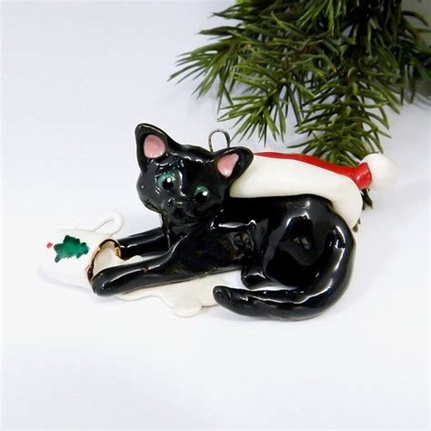 There are 5298 black cat ornament for sale on etsy, and they cost £8.64 on average. 228 best images about Cat Christmas Ornaments on Pinterest