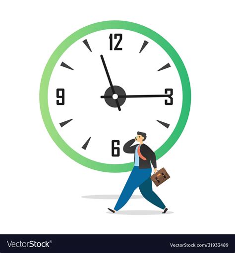 Office People Daily Routine Flat Royalty Free Vector Image