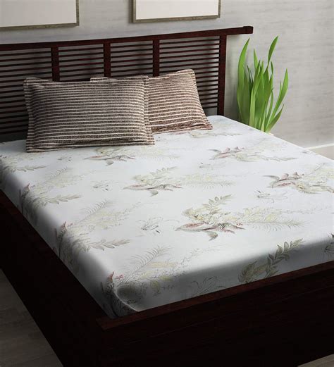 Buy Metro Gold Cotton 186tc Double Bedsheet With 2 Pillow Covers At 33