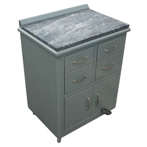 Maybe you would like to learn more about one of these? Vintage Industrial Metal Marble Cabinet For Sale at 1stDibs