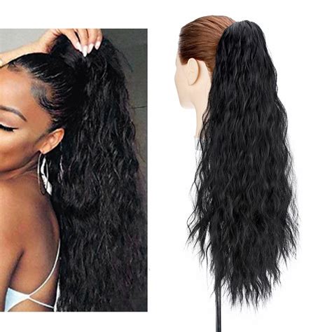 Women S Accessories Details About Women S Wavy Long Pony Tail Extension